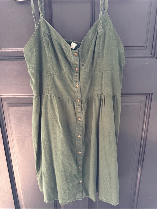 aerie Dresses & Skirts - aerie Olive Green Knit Top with Drawstring
